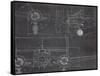 Plane Blueprint III v2-Marco Fabiano-Framed Stretched Canvas