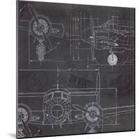 Plane Blueprint III-Marco Fabiano-Mounted Art Print
