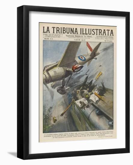 Plane Hits Train-Vittorio Pisani-Framed Art Print