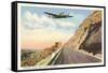 Plane over Rim Rocks, Billings, Montana-null-Framed Stretched Canvas