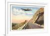 Plane over Rim Rocks, Billings, Montana-null-Framed Art Print