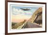 Plane over Rim Rocks, Billings, Montana-null-Framed Art Print