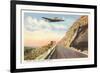 Plane over Rim Rocks, Billings, Montana-null-Framed Art Print