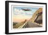 Plane over Rim Rocks, Billings, Montana-null-Framed Art Print