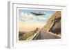 Plane over Rim Rocks, Billings, Montana-null-Framed Art Print