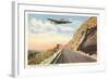 Plane over Rim Rocks, Billings, Montana-null-Framed Art Print