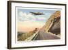 Plane over Rim Rocks, Billings, Montana-null-Framed Art Print