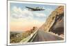 Plane over Rim Rocks, Billings, Montana-null-Mounted Art Print