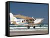 Plane, Seventy Five Mile Beach, Fraser Island, Queensland, Australia-David Wall-Framed Stretched Canvas