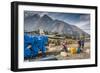 Plane taking off from Lukla airport, Lukla, Nepal.-Lee Klopfer-Framed Photographic Print