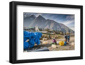 Plane taking off from Lukla airport, Lukla, Nepal.-Lee Klopfer-Framed Photographic Print