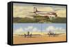 Planes at Chicago Municipal Airport, Chicago, Illinois-null-Framed Stretched Canvas