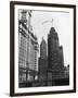 Planes Fly over Buildings in Chicago-null-Framed Photographic Print