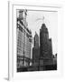 Planes Fly over Buildings in Chicago-null-Framed Photographic Print