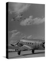 Planes Flying in Formation over B-29-Walter Sanders-Stretched Canvas