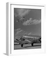 Planes Flying in Formation over B-29-Walter Sanders-Framed Photographic Print