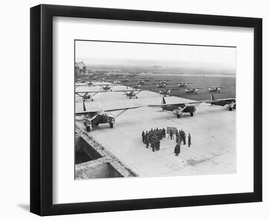 Planes on the Landing Strip at Le Bourget-null-Framed Photographic Print