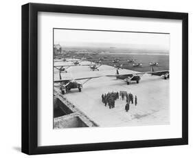 Planes on the Landing Strip at Le Bourget-null-Framed Photographic Print