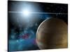 Planet And Star-Thufir-Stretched Canvas