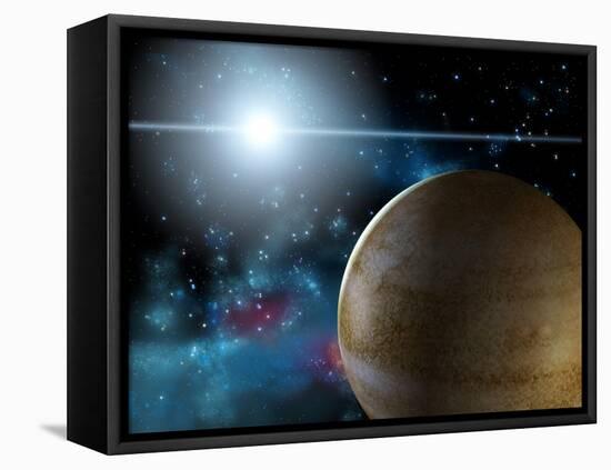 Planet And Star-Thufir-Framed Stretched Canvas