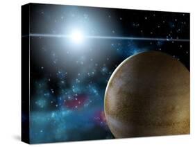 Planet And Star-Thufir-Stretched Canvas