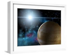 Planet And Star-Thufir-Framed Art Print