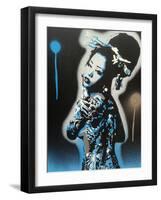 Planet Asia Blue-Abstract Graffiti-Framed Giclee Print