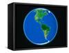 PLANET EARTH AMERICA NORTH AMERICA SOUTH AMERICA COMPUTER GRAPHIC-A. Huber-Framed Stretched Canvas