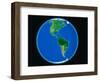 PLANET EARTH AMERICA NORTH AMERICA SOUTH AMERICA COMPUTER GRAPHIC-A. Huber-Framed Photographic Print