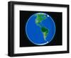 PLANET EARTH AMERICA NORTH AMERICA SOUTH AMERICA COMPUTER GRAPHIC-A. Huber-Framed Photographic Print