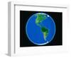 PLANET EARTH AMERICA NORTH AMERICA SOUTH AMERICA COMPUTER GRAPHIC-A. Huber-Framed Photographic Print