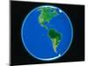 PLANET EARTH AMERICA NORTH AMERICA SOUTH AMERICA COMPUTER GRAPHIC-A. Huber-Mounted Photographic Print