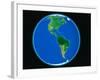 PLANET EARTH AMERICA NORTH AMERICA SOUTH AMERICA COMPUTER GRAPHIC-A. Huber-Framed Photographic Print