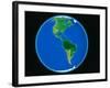 PLANET EARTH AMERICA NORTH AMERICA SOUTH AMERICA COMPUTER GRAPHIC-A. Huber-Framed Photographic Print