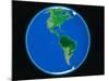 PLANET EARTH AMERICA NORTH AMERICA SOUTH AMERICA COMPUTER GRAPHIC-A. Huber-Mounted Photographic Print