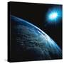 Planet Earth and Star from Space-Stocktrek-Stretched Canvas