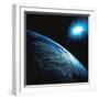 Planet Earth and Star from Space-Stocktrek-Framed Photographic Print