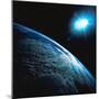 Planet Earth and Star from Space-Stocktrek-Mounted Photographic Print