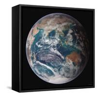 Planet Earth Eastern Hemisphere, NASA Satellite Composite-Stocktrek Images-Framed Stretched Canvas