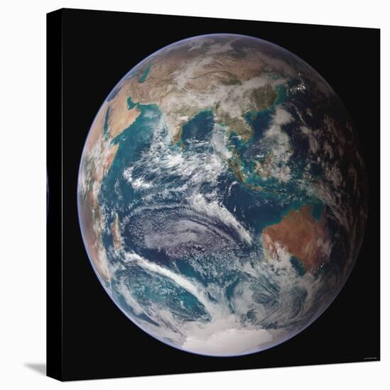 Planet Earth Eastern Hemisphere, NASA Satellite Composite-Stocktrek Images-Stretched Canvas