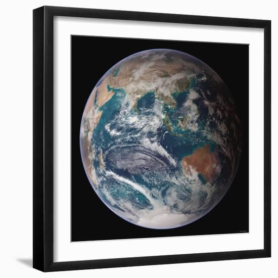 Planet Earth Eastern Hemisphere, NASA Satellite Composite-Stocktrek Images-Framed Photographic Print