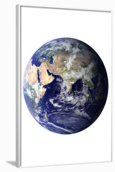 Planet Earth Eastern Hemisphere on White-null-Framed Photo