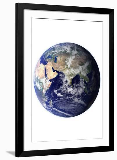 Planet Earth Eastern Hemisphere on White-null-Framed Photo