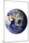 Planet Earth Eastern Hemisphere on White-null-Mounted Photo