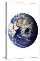 Planet Earth Eastern Hemisphere on White-null-Stretched Canvas