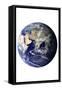 Planet Earth Eastern Hemisphere on White-null-Framed Stretched Canvas