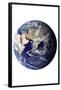 Planet Earth Eastern Hemisphere on White-null-Framed Poster