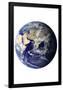 Planet Earth Eastern Hemisphere on White-null-Framed Poster