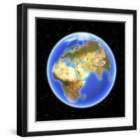 Planet Earth Floating in Space-Matthias Kulka-Framed Giclee Print