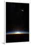 Planet Earth from Space as the Sun Starts to Break through the Atmosphere (3D Render)-Johan Swanepoel-Framed Art Print